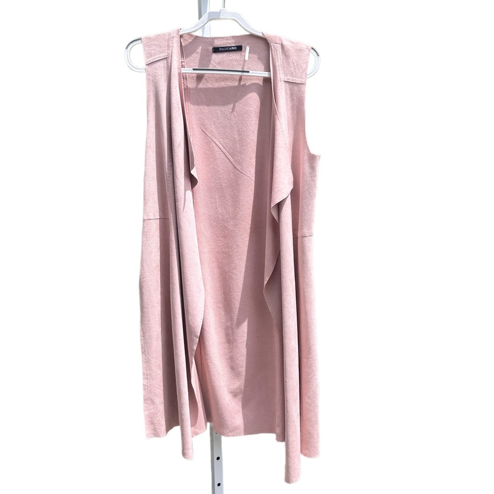 Dolce Cabo Blush Pink Sleeveless Jacket/Duster - Picture 5 of 9